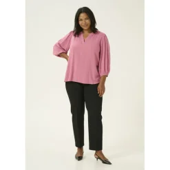 Kaffe Curve KCanya Blouse - Rosa bluse 10583226 Mesa Rose fra Kaffe Curve