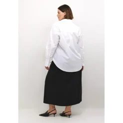 Kaffe Curve KCelna Shirt - Hvid skjorte med broderi 10582706 Optical White fra Kaffe Curve