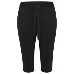 Kaffe Curve KCjenna Belt Capri Pants - 10582427 Black Deep fra Kaffe Curve