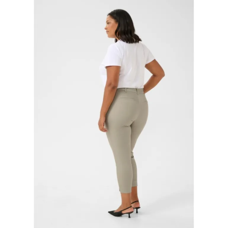 Kaffe Curve KCleana 7/8 Chino Pants - Grå bukser 10581546 Elephant Skin fra Kaffe Curve