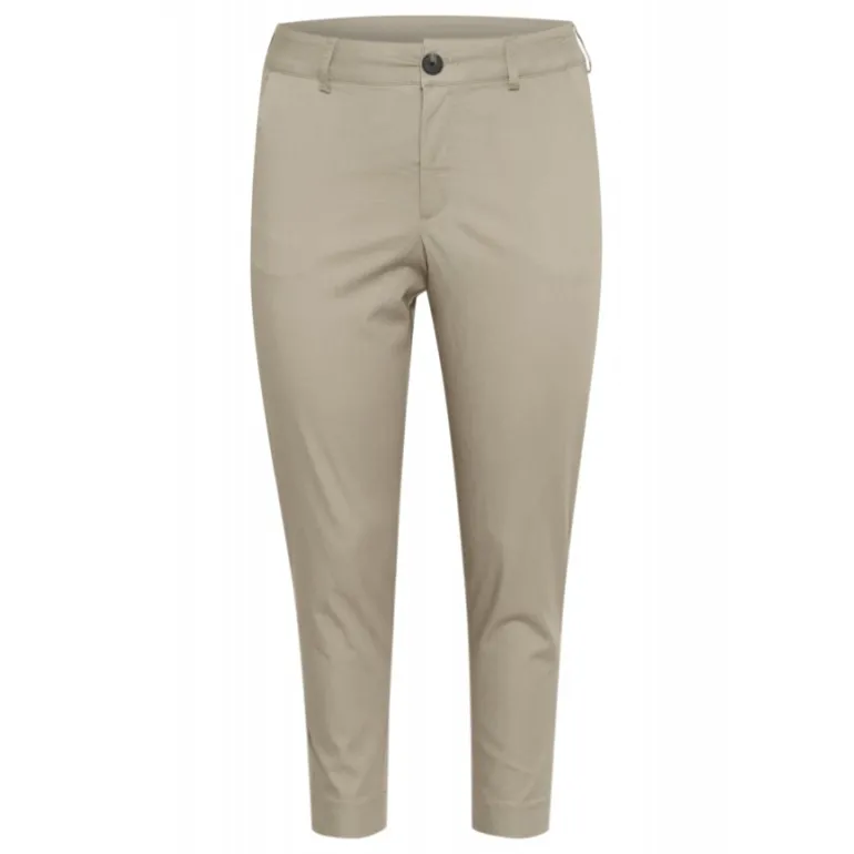 Kaffe Curve KCleana 7/8 Chino Pants - Grå bukser 10581546 Elephant Skin fra Kaffe Curve