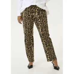 Kaffe Curve KCleonoma Jenas - Jeans med leopard print 10583076 Naturel Leopard Print fra Kaffe Curve