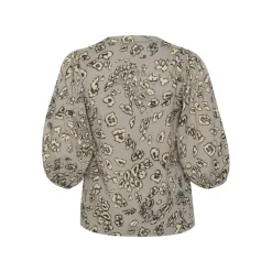 Kaffe Curve KCliana Blouse - Bluse med leopard print 10582448 Grey/Black Leopard fra Kaffe Curve