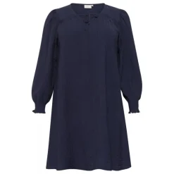 Kaffe Curve KClinna Dress - Marineblå kjole 10582871 Midnight Marine fra Kaffe Curve