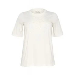 KAffe Curve KCmerisa T-shirt - Hvid t-shirt med similisten 10583066 Chalk fra Kaffe Curve