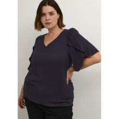 Kaffe Curve KCmirana Blouse - Lilla bluse 10582711 Dawn Purple fra Kaffe Curve