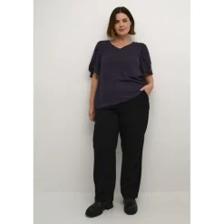 Kaffe Curve KCmirana Blouse - Lilla bluse 10582711 Dawn Purple fra Kaffe Curve