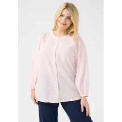 Kaffe Curve KCrory Shirt - Lyserød bomulds skjorte 10582891 Lilac Snow fra Kaffe Curve
