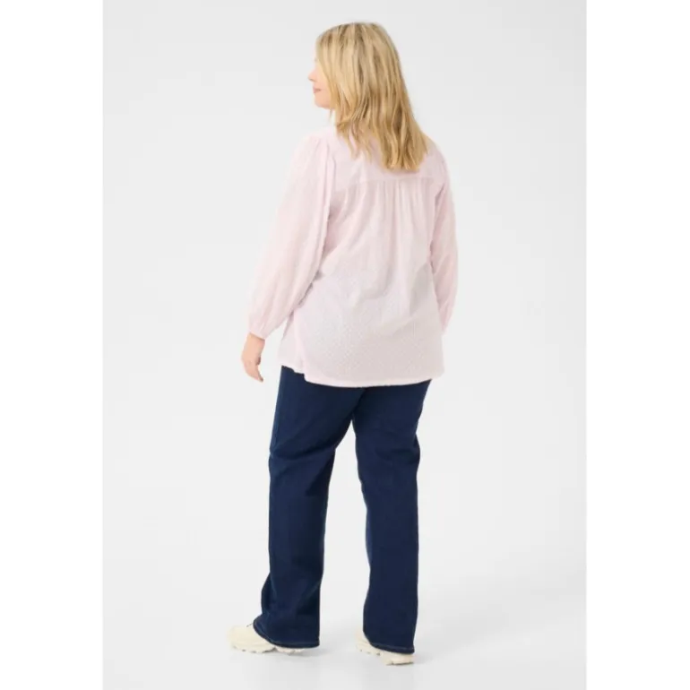 Kaffe Curve KCrory Shirt - Lyserød bomulds skjorte 10582891 Lilac Snow fra Kaffe Curve