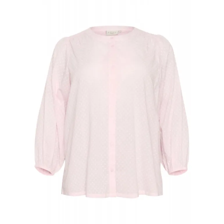 Kaffe Curve KCrory Shirt - Lyserød bomulds skjorte 10582891 Lilac Snow fra Kaffe Curve