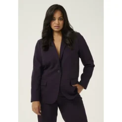 Kaffe Curve KCsakira Blazer - Lilla habitjakke 10580933 Dawn Purple fra Kaffe Curve