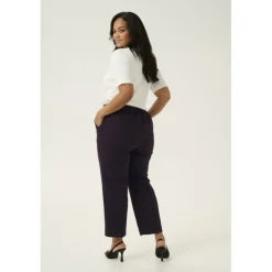 Kaffe Curve KCsakira Cropped Pants - Lilla buks 10580650 Dawn Purple fra Kaffe Curve