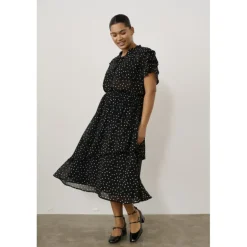 Kaffe Curve KCSallie Skirt - Sort prikket nederdel 10582576 Black/White Dot fra Kaffe Curve