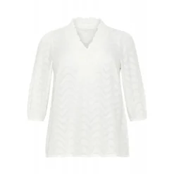 Kaffe Curve KCvitana Blouse - Hvid bluse 10583036 Chalk fra Kaffe Curve