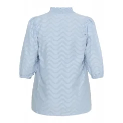 Kaffe Curve KCvitana Blouse - Lyseblå bluse 10583036 Soft Chambray fra Kaffe Curve