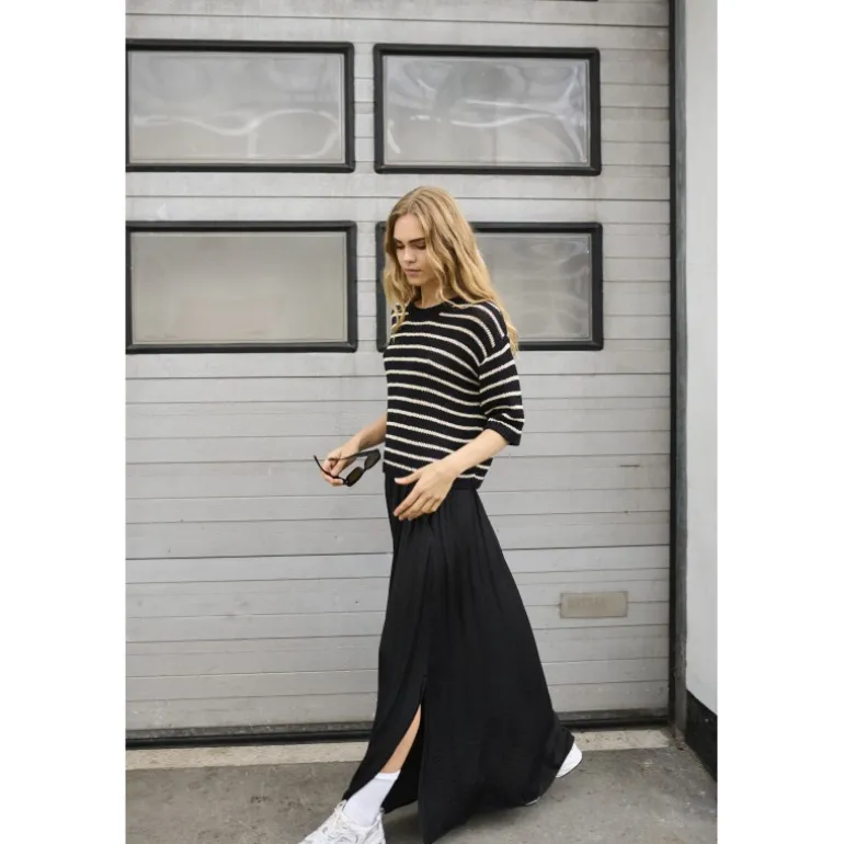 Kaffe KAallie Skirt - Sort lang nederdel 10509147 Black Deep fra Kaffe