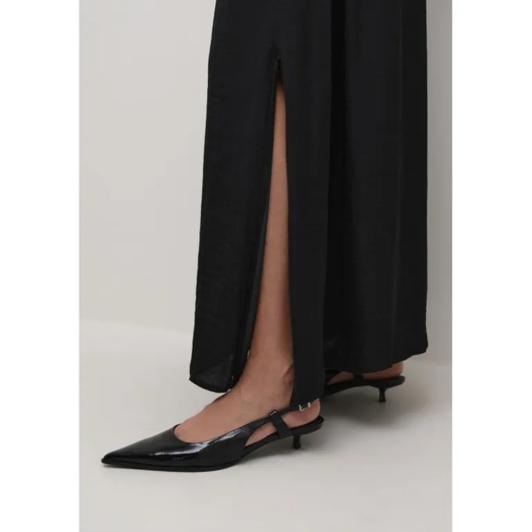 Kaffe KAallie Skirt - Sort lang nederdel 10509147 Black Deep fra Kaffe