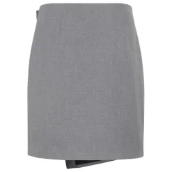 Kaffe KAeden Wrap Skirt - Grå slå-om nederdel 10508821 Grey Melange fra Kaffe