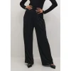 Kaffe KAellie Pants - Sort buks med glimmer 10509265 Black Glitter Jersey fra Kaffe