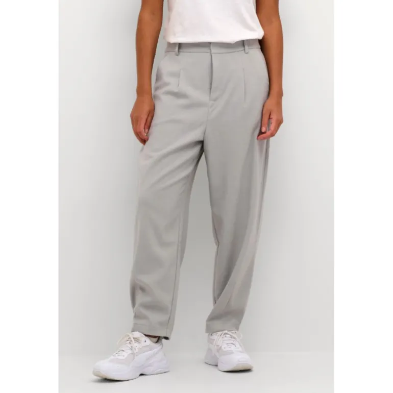 Kaffe KAmerle Pants Suiting - Lysegrå 7/8 bukser 10504769 Grey Melange fra Kaffe