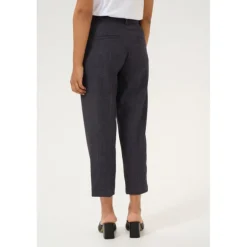 Kaffe KApernilla Cropped Pants - Grå ternet buks i 7/8 længde 10509507 Dark Grey Check fra Kaffe