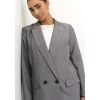 Kaffe KArey Blazer - Grå habitjakke 10509189 Grey Melange fra Kaffe