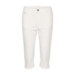 Kaffe KAzelina Capri Jeans - 10506525 Chalk fra Kaffe