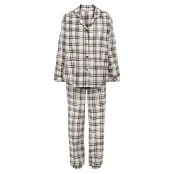 Lady Avenue Cotten Flannel Pyjamas - Brun ternet pyjamas 83-2087 Deer/Rose Checks fra Lady Avenue