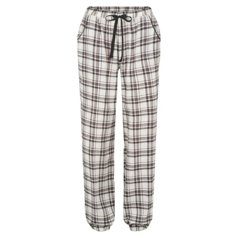 Lady Avenue Cotten Flannel Pyjamas - Brun ternet pyjamas 83-2087 Deer/Rose Checks fra Lady Avenue