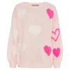 MARTA MdcAmarante Knit - Rosa strik med pink hjerter 64023 Rosa fra Marta du Château