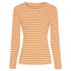 Marta MdcJosiane LS Tee - Orange stribet t-shirt 49066 Arancio/Greggio fra Marta du Château