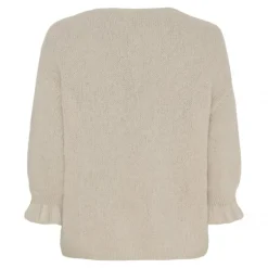 Marta MdcJuliana Knit - Beige kortærmet cardigan 2413 Beige fra Marta du Château