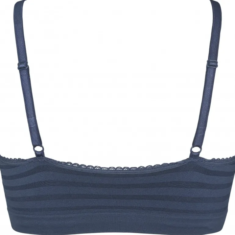 Missya Lucia Bra Top Stripe - Blå seamless top 13073 Navy fra Missya