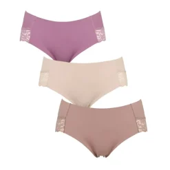 Missya Seamless tai w lace 3-pack - 3 pak seamless tai med blonde 13518 Dusty Rose fra Missya