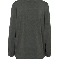Missya Softness Shirt LS - Grå langærmet natbluse 13341 Dark Grey Melange fra Missya