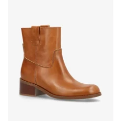 Phenumb MARTINA LOW - Cognac skind støvle PB-510062 Leather Cognac fra Phenumb Copenhagen