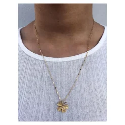 PICO Bless Necklace - Guld halskæde med firkløver J02004 fra Pico