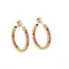 PICO Siri Grande Hoops - Guld hoop øreringe med multi sten M01018 fra Pico