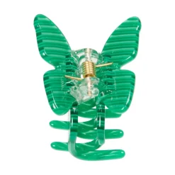PICO Small Butterfly Claw - Grøn Stribet sommerfugle hårklemme CL31 fra Pico
