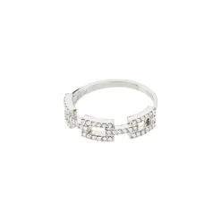 Pilgrim COBY recycled krystal ring 642336004 Sølvbelagt fra Pilgrim