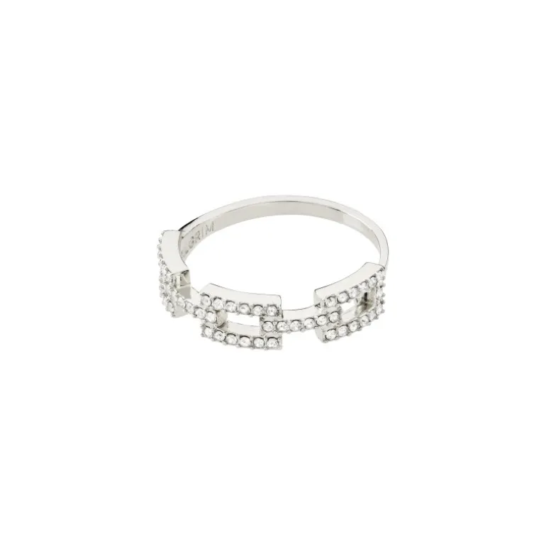 Pilgrim COBY recycled krystal ring 642336004 Sølvbelagt fra Pilgrim