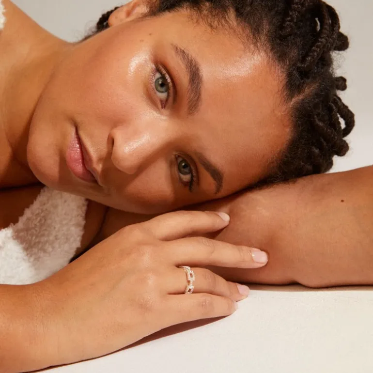 Pilgrim COBY recycled krystal ring 642336004 Sølvbelagt fra Pilgrim