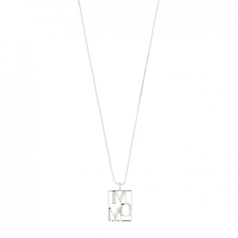 Pilgrim LOVE TAG recycled MOM halskæde 542416011 Sølvbelagt fra Pilgrim