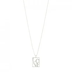 Pilgrim LOVE TAG recycled LOVE halskæde 542416041 Sølvbelagt fra Pilgrim
