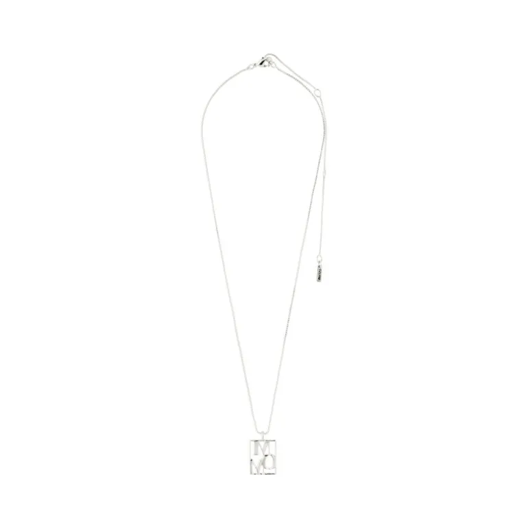 Pilgrim LOVE TAG recycled MOM halskæde 542416011 Sølvbelagt fra Pilgrim