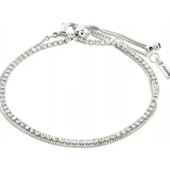 Pilgrim MILLE armbånd med krystaller 2-i-1 632236002 Sølvbelagt fra Pilgrim