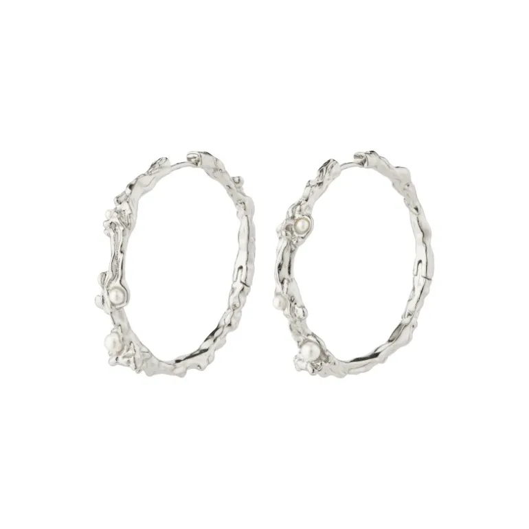 Pilgrim RAELYNN recycled hoops 602416013 Sølvbelagt fra Pilgrim