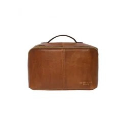 RE:DESIGNED Halima Big - Brun skind toilet taske 6374 Walnut fra RE:DESIGNED