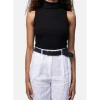 RE:DESIGNED Harper Belt - Sort flet bælte 5291 Black fra RE:DESIGNED