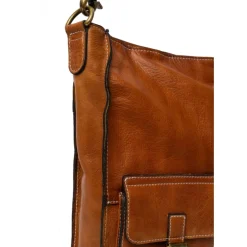 RE:DESIGNED Heda BIG - Cognac farvet crossover taske 6347 Burned Tan fra RE:DESIGNED